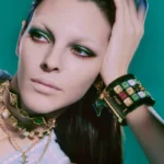 Vittoria Ceretti poses for Chanel Les 4 Ombres Byzance collection