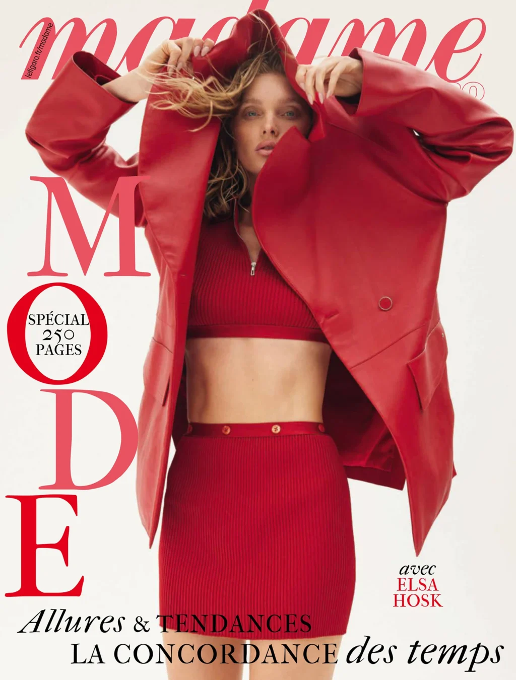 Elsa Hosk covers Madame Figaro February 23rd, 2024 by David Roemer