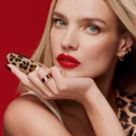 Natalia Vodianova poses for Guerlain’s Rouge G Lipstick campaign