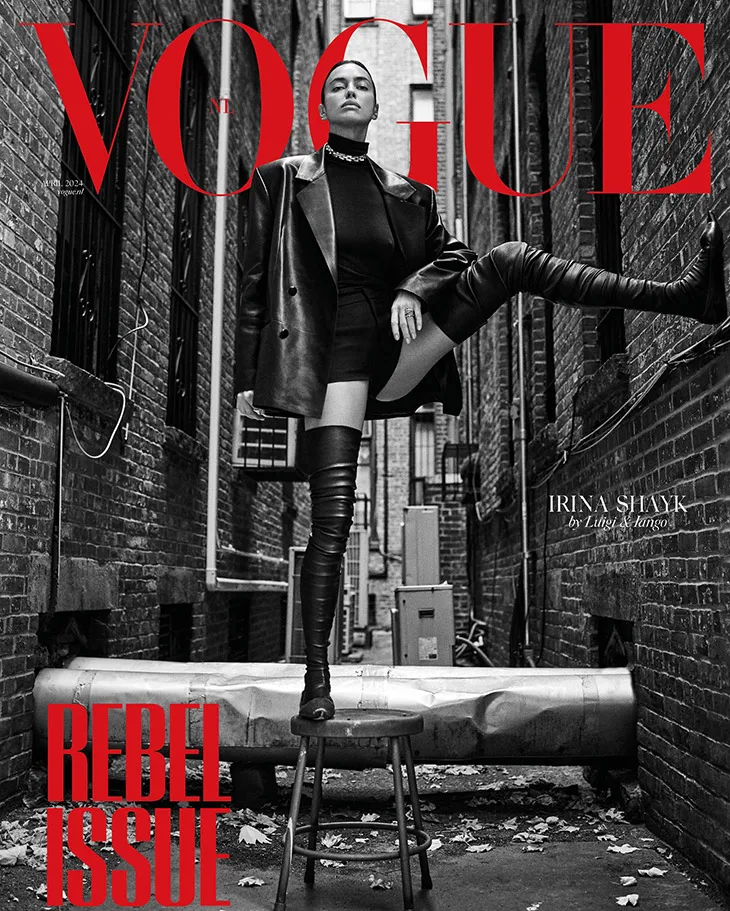 Irina Shayk Graces Vogue Netherlands' "Rebel" Edition for April 2024