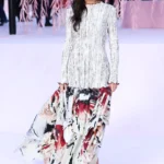 Bruna Marquezine wearing a white textured Chanel dress at Paris Haute Couture January 2026