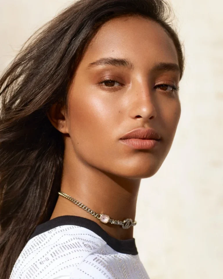 Mona Tougaard stars in Chanel Les Beiges Healthy Glow Sheer Powder campaign