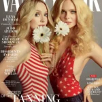 Dakota and Elle Fanning pose together at Vanity Fair cover shoot 2025