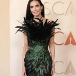 Demi Moore feathered Gucci gown Oscars 2026