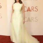 Felicity Jones lemon Prada gown Oscars 2026 red carpet