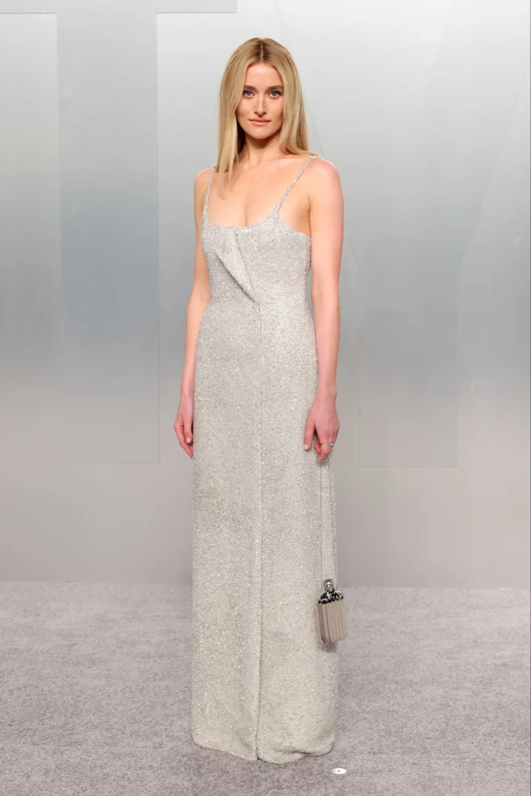 Sarah Pidgeon silver Calvin Klein gown Vanity Fair Oscar Party 2026