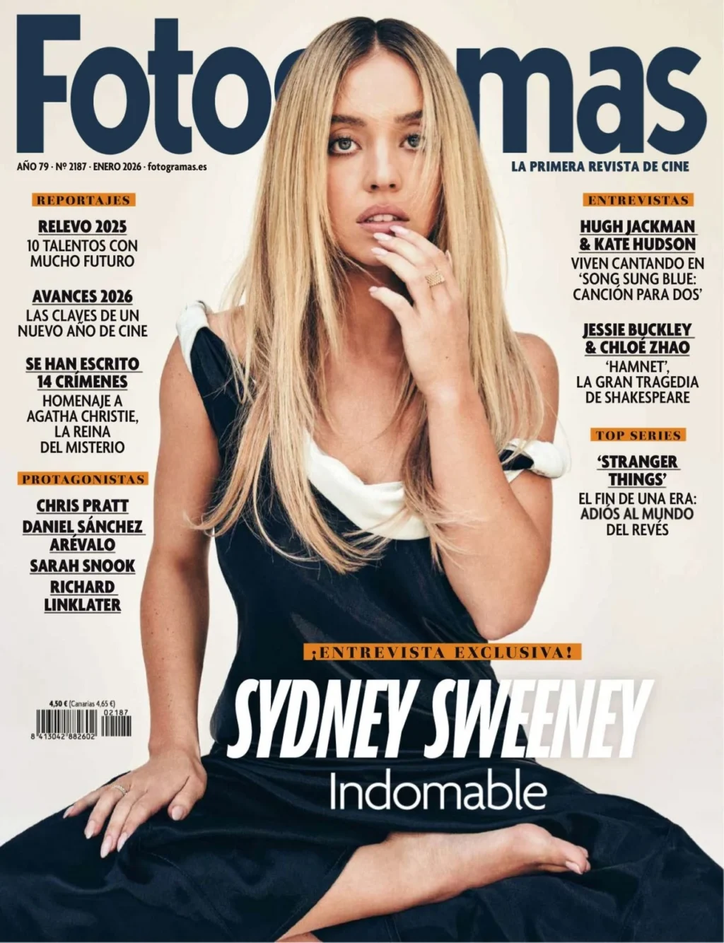 Sydney Sweeney on the Fotogramas January 2026 magazine cover