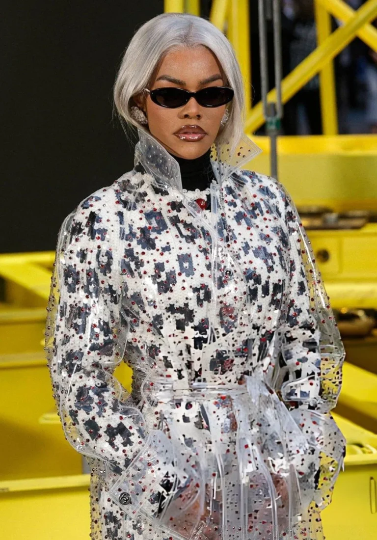 Teyana Taylor silver hair Chanel FW 2026 Paris Fashion Week