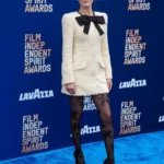 Zoey Deutch black floral lace tights Valentino look
